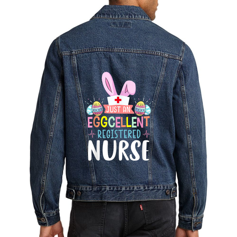 Just An Eggcellent Registered Nurse Cute Bunny Easter Women Men Denim Jacket | Artistshot