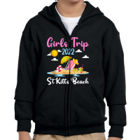 Summer Vacation Girls Trip 2022 Lost Paradise St Kitts Beach Tank Top Youth Zipper Hoodie | Artistshot