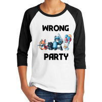 Wrong Party - Cute Animals Ninja Youth 3/4 Sleeve | Artistshot