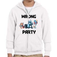 Wrong Party - Cute Animals Ninja Youth Zipper Hoodie | Artistshot