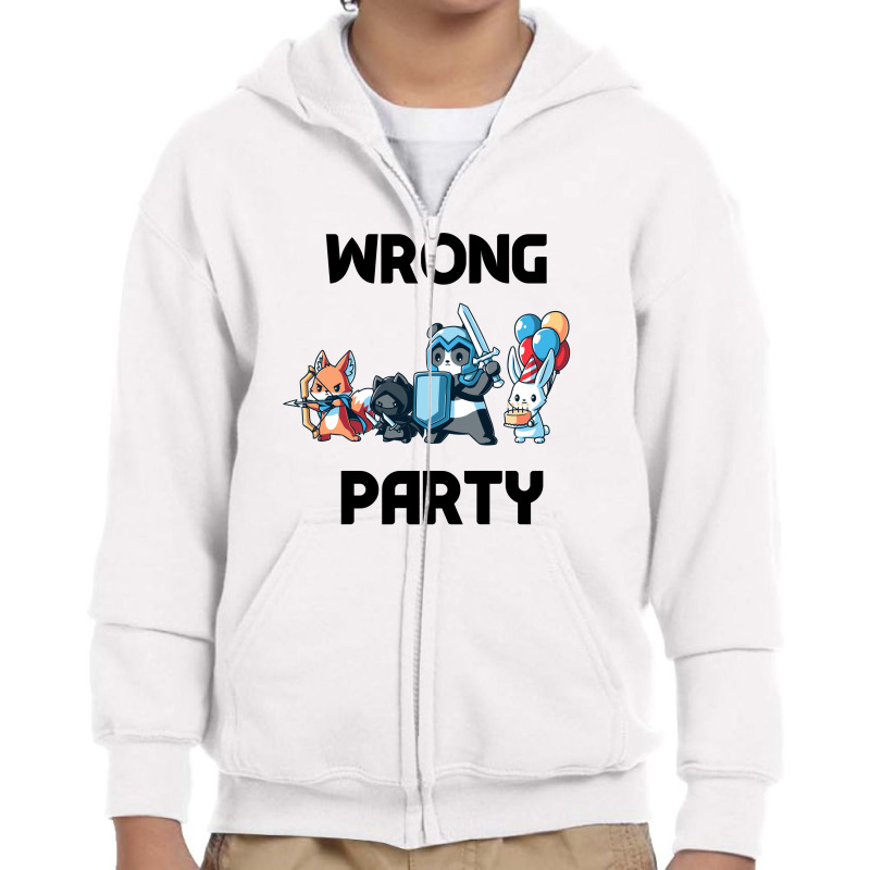 Wrong Party - Cute Animals Ninja Youth Zipper Hoodie by CloudyStars | Artistshot