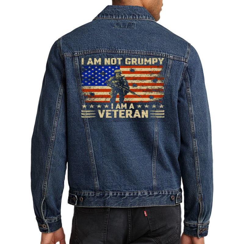 I'm Not Grumpy I'm A Veteran Men Denim Jacket | Artistshot