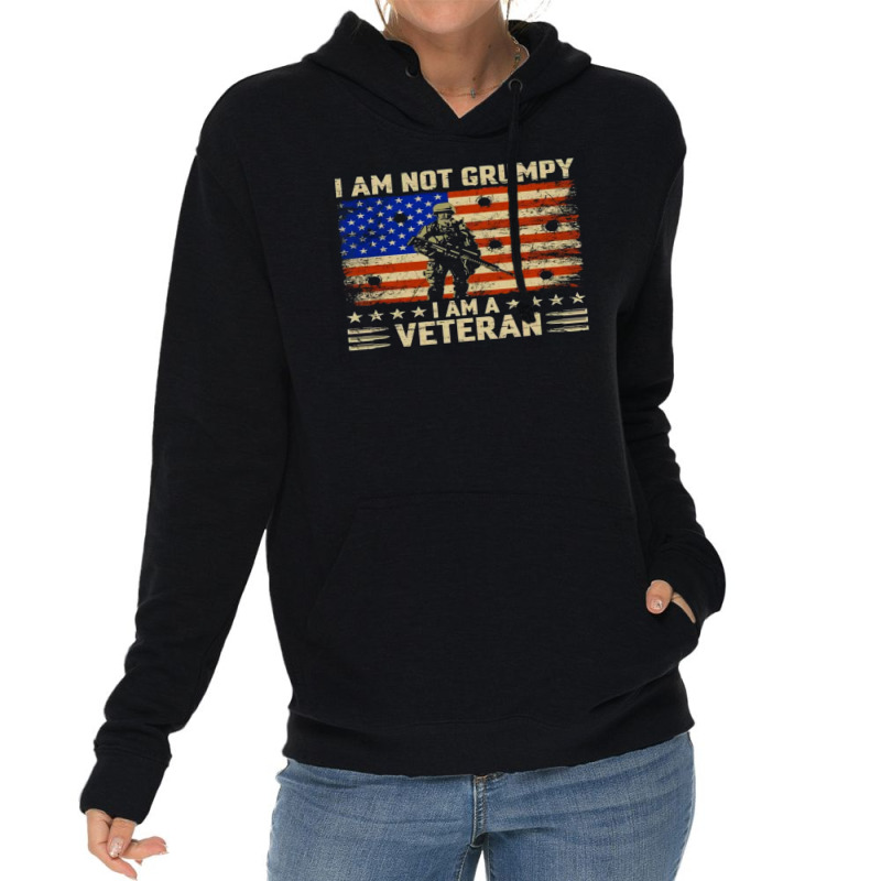 I'm Not Grumpy I'm A Veteran Lightweight Hoodie | Artistshot