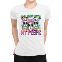 Chilling With My Peeps Easter Bunnies Cowgirl Cowg Ladies Fitted T-shirt | Artistshot