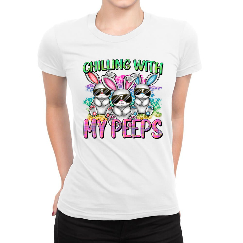 Chilling With My Peeps Easter Bunnies Cowgirl Cowg Ladies Fitted T-shirt | Artistshot