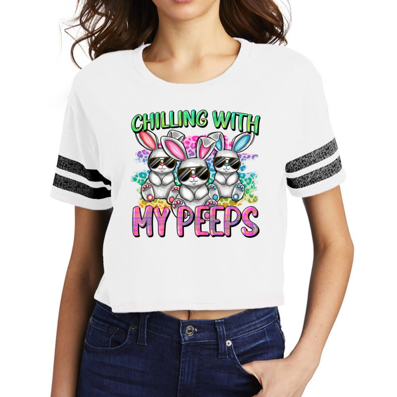 Chilling With My Peeps Easter Bunnies Cowgirl Cowg Scorecard Crop Tee | Artistshot