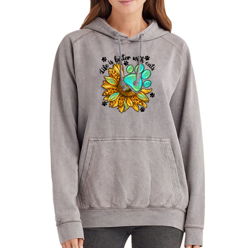 Life Is Better With Cats Vintage Hoodie | Artistshot