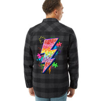 Lightning Bolt Autism Flannel Shirt | Artistshot