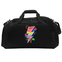 Lightning Bolt Autism Active Duffel | Artistshot