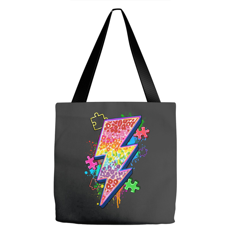 Lightning Bolt Autism Tote Bags | Artistshot