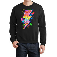 Lightning Bolt Autism Crewneck Sweatshirt | Artistshot