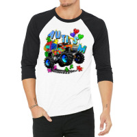 Monster Truck Autism 3/4 Sleeve Shirt | Artistshot