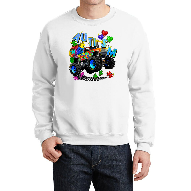 Monster Truck Autism Crewneck Sweatshirt | Artistshot