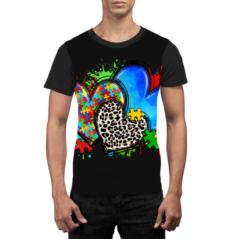 Autism Hearts Graphic T-shirt | Artistshot