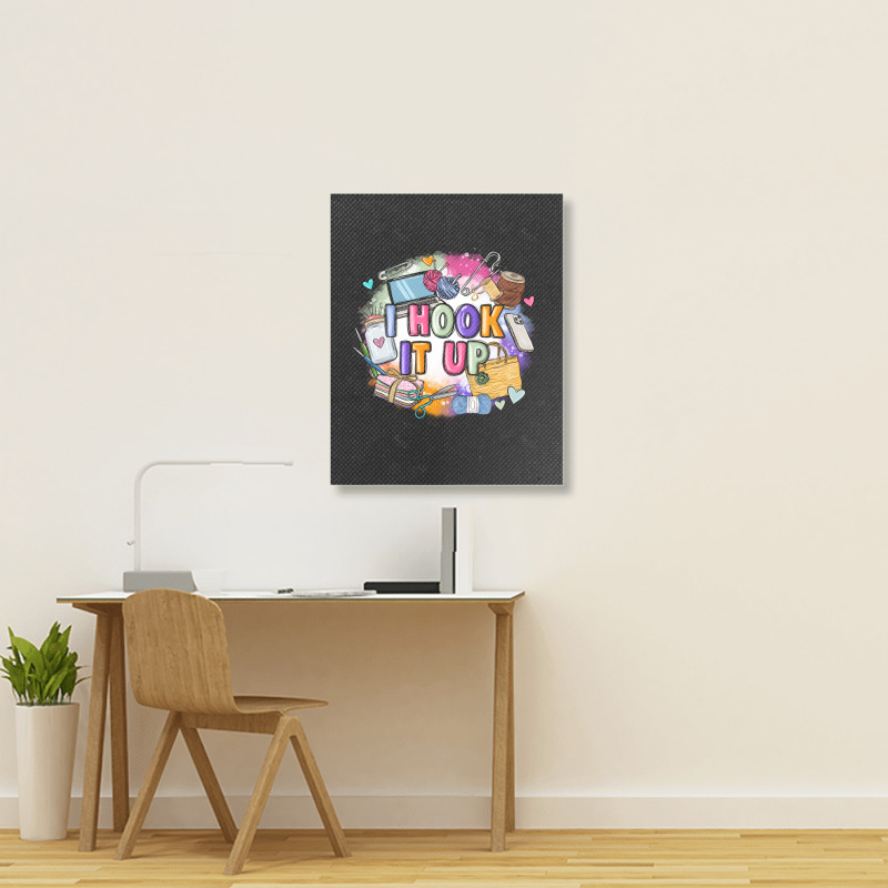 I Hook It Up  Sewing Portrait Canvas Print | Artistshot