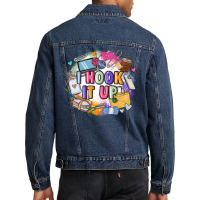 I Hook It Up  Sewing Men Denim Jacket | Artistshot