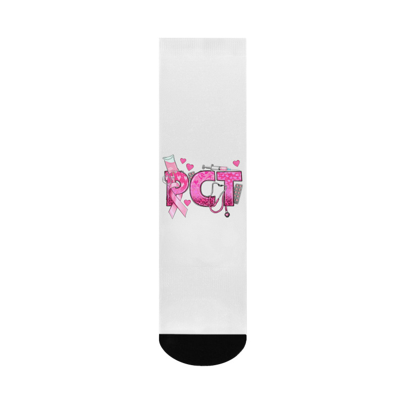 Breast Cancer Pct Patient Care Technician Crew Socks | Artistshot