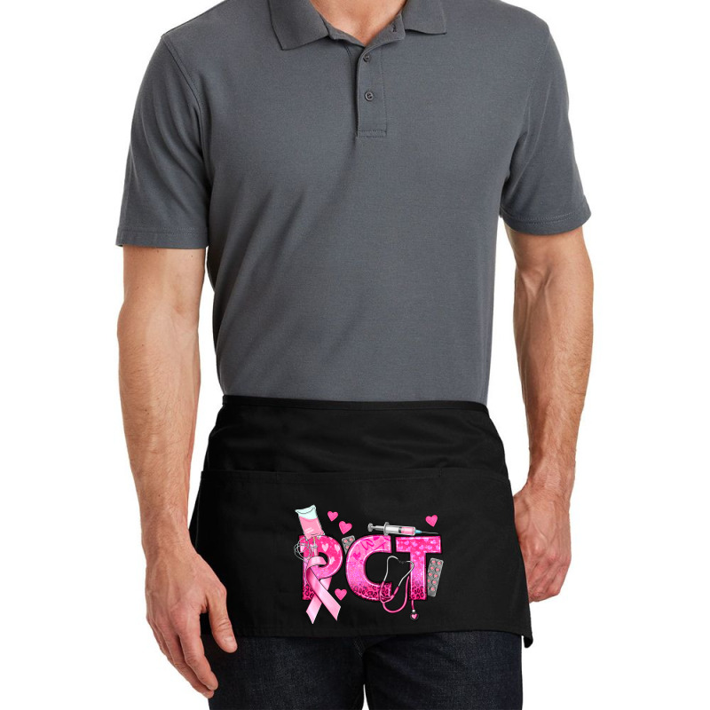 Breast Cancer Pct Patient Care Technician Waist Apron | Artistshot