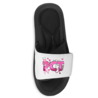 Breast Cancer Pct Patient Care Technician Slide Sandal | Artistshot