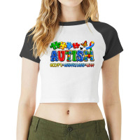 Autism Accept Understand Love Raglan Crop Top | Artistshot