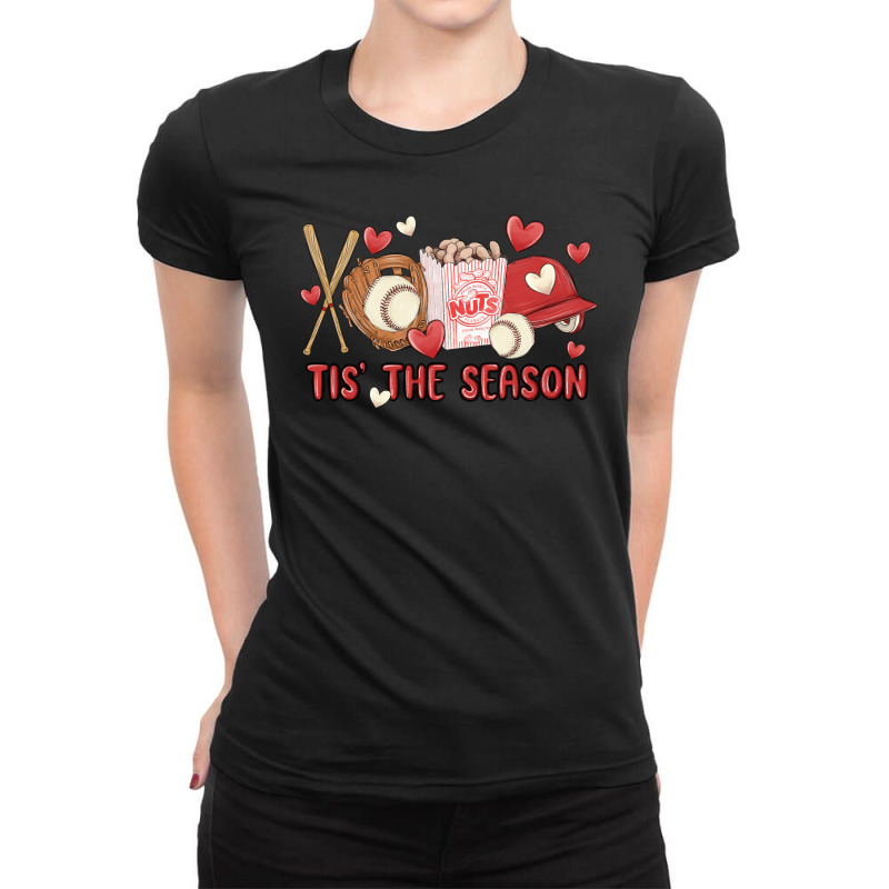 Tis The Season Baseball Ladies Fitted T-Shirt by MaliasSmallBusiness | Artistshot