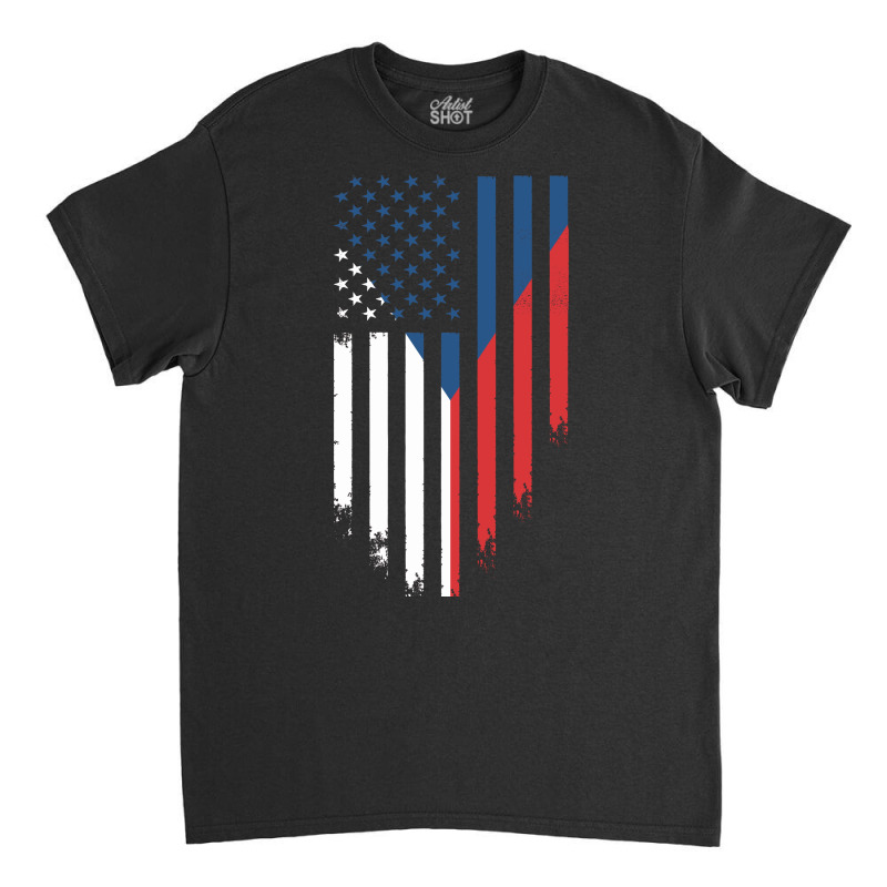 Česká Republika Us American Flag | Czech Republic Souvenir Classic T-shirt | Artistshot