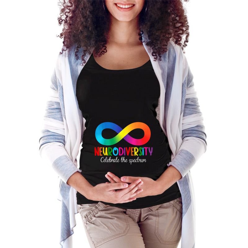 Embrace Neurodiversity Spectrum Asd Adhd Infinity Rainbow Maternity Scoop Neck T-shirt by Vivu991 | Artistshot