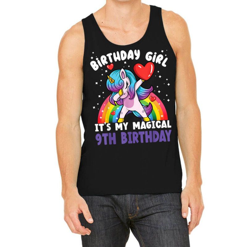 Birthday Girl It's My Magical 9th Birthday Bday Unicorn T Shirt Tank Top by zakarimullin | Artistshot