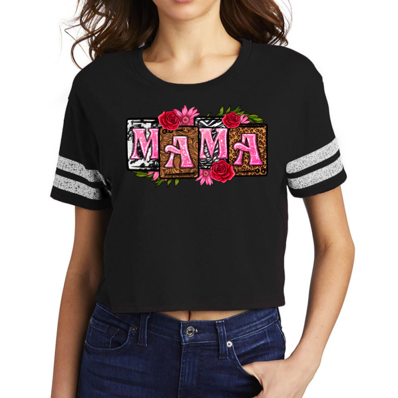 Mama With License Letters Mothers Day Scorecard Crop Tee by texasbilliewilder | Artistshot