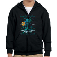 Vintage Family Vacation 2022 Florida Clearwater Beach Raglan Baseball Youth Zipper Hoodie | Artistshot