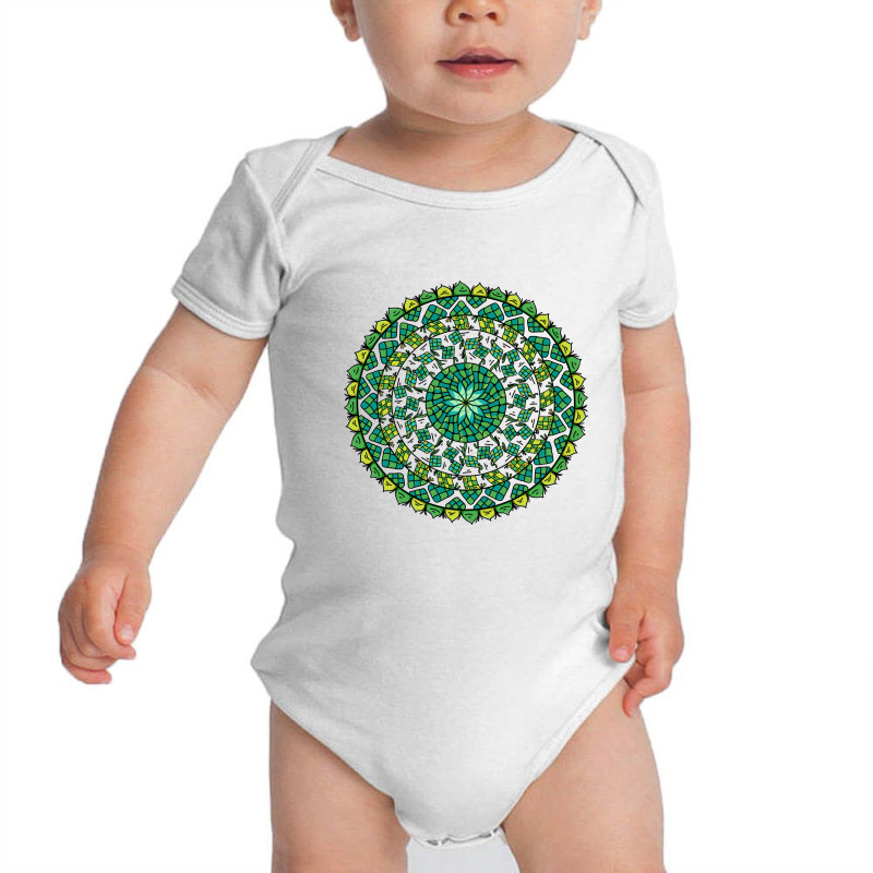 Ketupat Idul Fitri Mandala Ornament Baby Bodysuit by chris299 | Artistshot