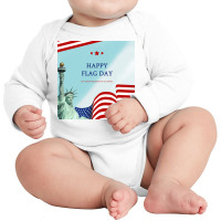 Happy Flag Day Our National Flag Stands For Our Id Long Sleeve Baby Bodysuit | Artistshot