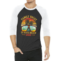 Vintage Family Vacation 2022 Lost Paradise St Kitts Beach 3/4 Sleeve Shirt | Artistshot