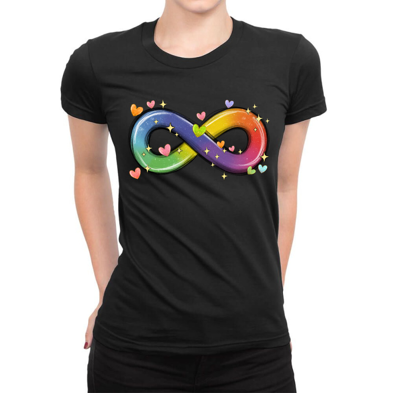 Infinity Symbol Autism Ladies Fitted T-Shirt by MaliasSmallBusiness | Artistshot