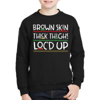 Brown Skin Melanin Poppin Youth Sweatshirt | Artistshot