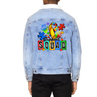 Softball Support Squad Autism Unisex Sherpa-lined Denim Jacket | Artistshot