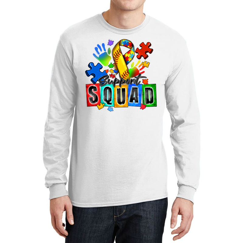 Softball Support Squad Autism Long Sleeve Shirts | Artistshot