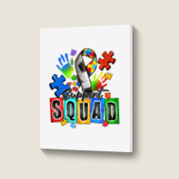 Soccer Support Squad Autism Portrait Canvas Print | Artistshot