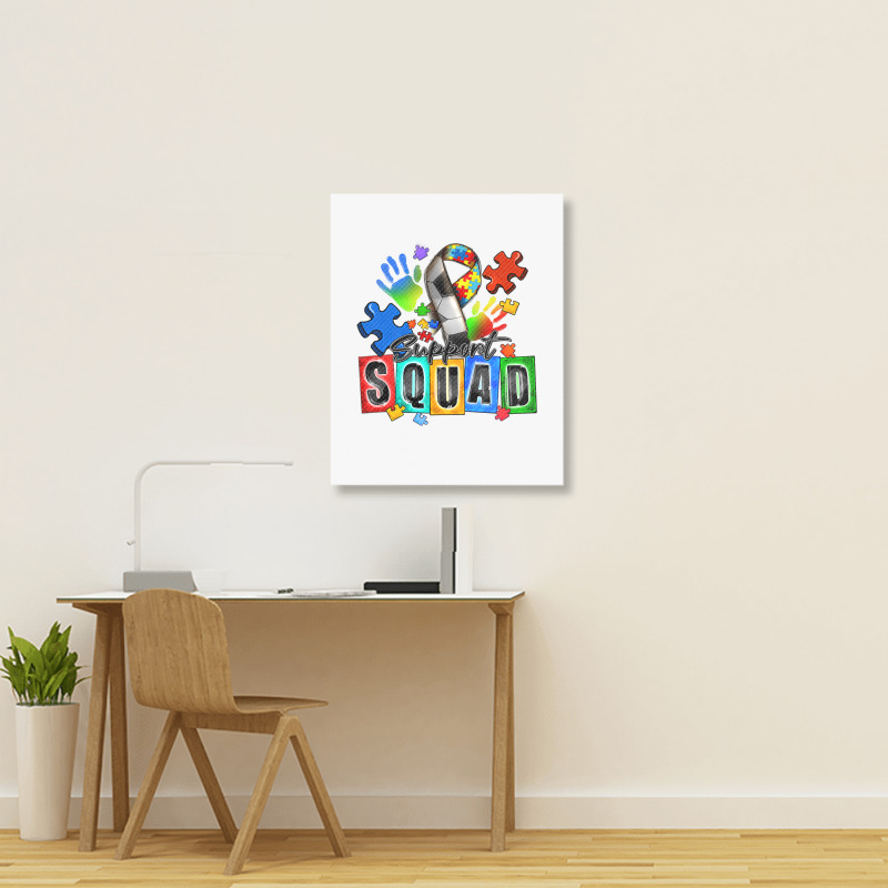 Soccer Support Squad Autism Portrait Canvas Print | Artistshot