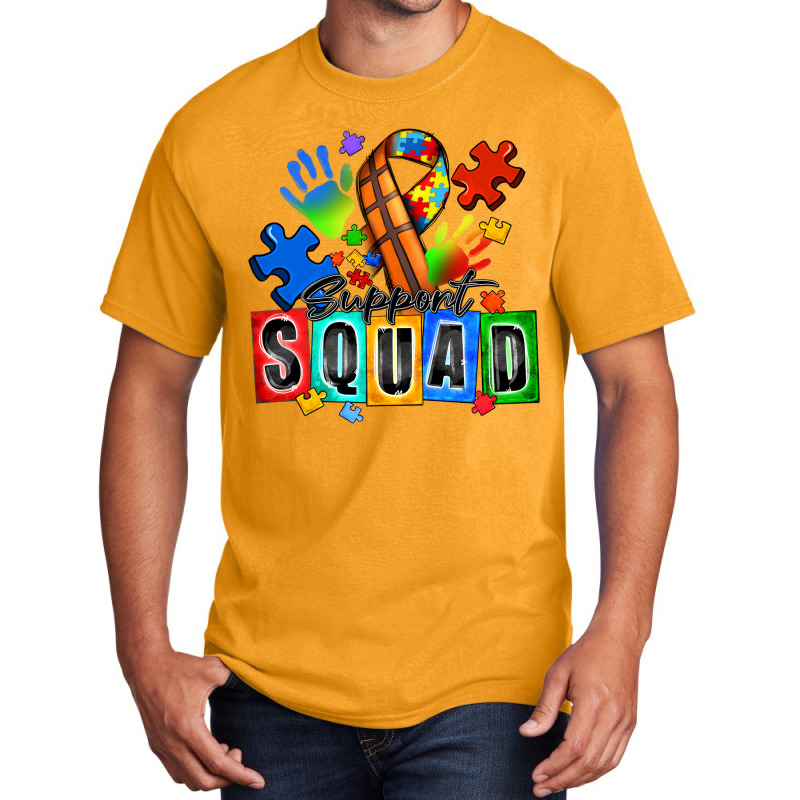 Basketball Support Squad Autism Basic T-shirt | Artistshot