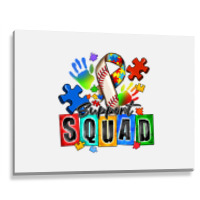 Baseball Support Squad Autism Metal Print Horizontal | Artistshot