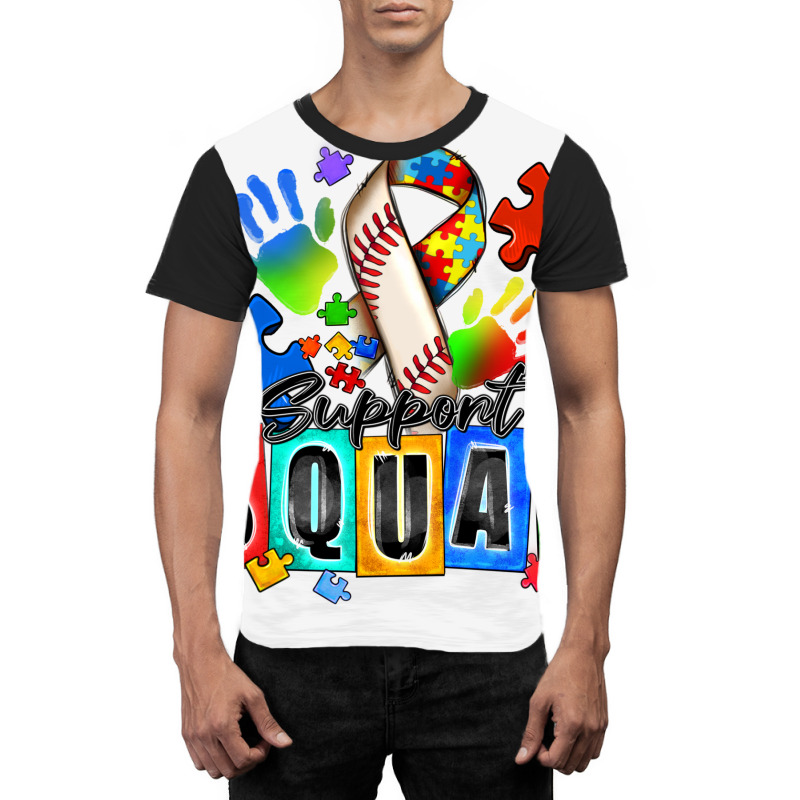 Baseball Support Squad Autism Graphic T-shirt | Artistshot