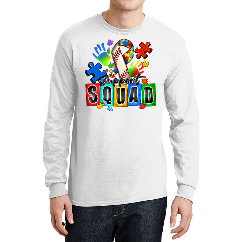 Baseball Support Squad Autism Long Sleeve Shirts | Artistshot