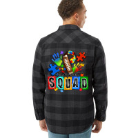 American Football Support Squad Autism Flannel Shirt | Artistshot