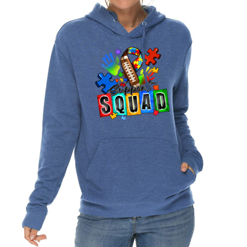 American Football Support Squad Autism Lightweight Hoodie | Artistshot