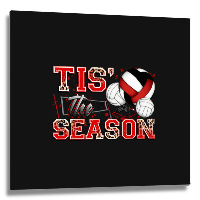 Tis' The Season Volleyball Metal Print Square | Artistshot