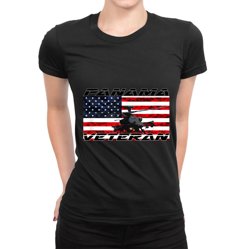 Panama Operation Veteran American Flag Ladies Fitted T-Shirt by Yuh2105 | Artistshot