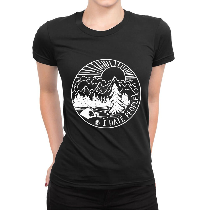 Camping I Hate People Ladies Fitted T-Shirt by hoainv | Artistshot