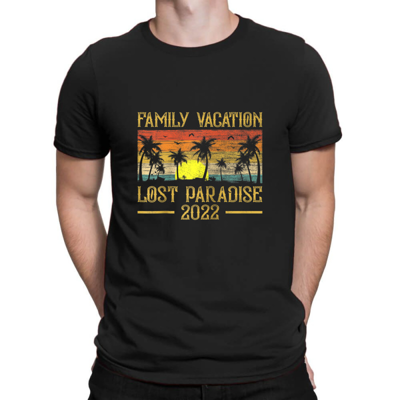 Vintage Sunset Family Vacation 2022 Lost Paradise Beach Raglan Basebal T-Shirt by Tiktify | Artistshot