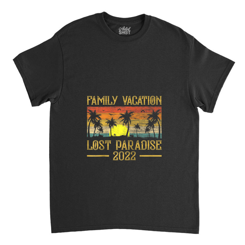 Vintage Sunset Family Vacation 2022 Lost Paradise Beach Raglan Basebal Classic T-shirt by Tiktify | Artistshot